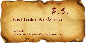 Pavlicsko Valéria névjegykártya